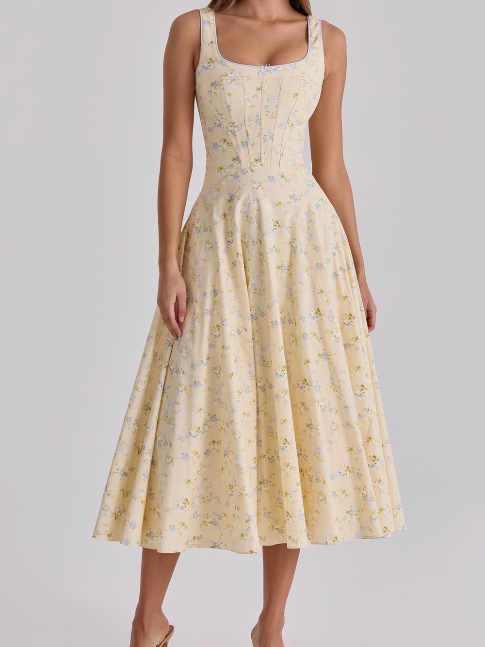 BNWT House Of CB Jaime Floral Stretch Cotton Dress